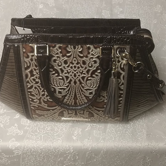 Brahmin Handbags - Brahmin Purse leather, ZIP top satchel